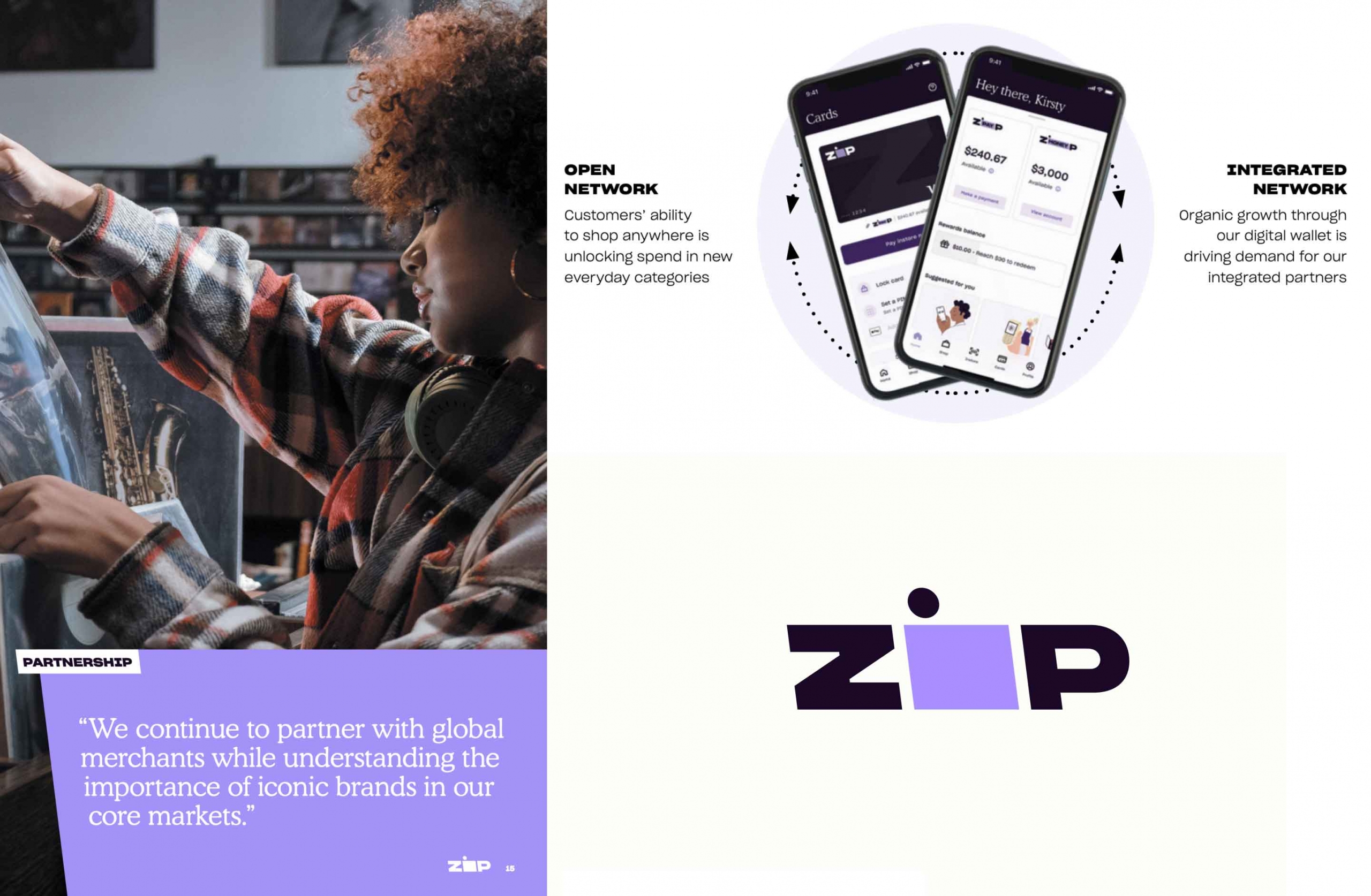 Zip investor branding design